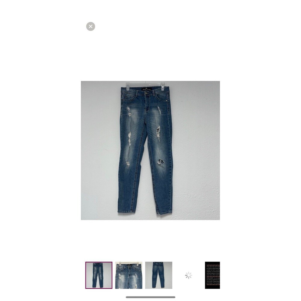 Almost Famous Distressed Skinny Jeans Size 8